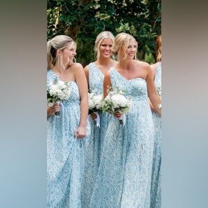 Charming Blue Floral Dress